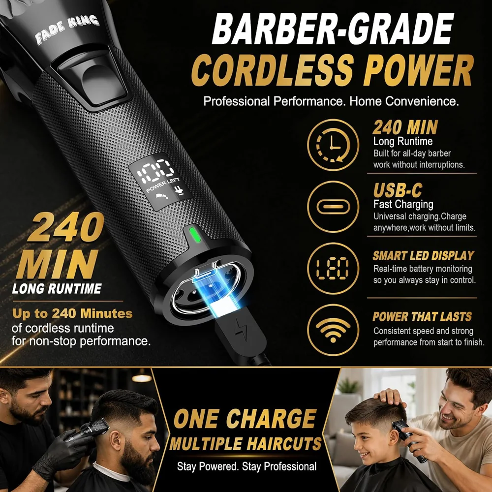 FADEKING Professional Hair Clippers for Men technology detail